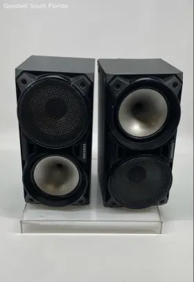 Ps-hs7000 Samsung Lot Of 2 Black Giga Front Speaker System Not Tested