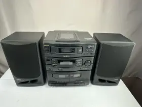 Dc-d9u Sanyo Stereo System Dual Cassette 3 Disc Tested - Works