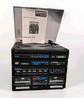 Sanyo Gxt-255 Vintage Gxt 255 Stereo Music System Fully Working Tested With Manualclean