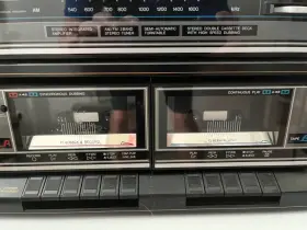 Gxt-707a Sanyo Stereo System Dual Cassette Turntable And Am/fm Radio Great Condit #3