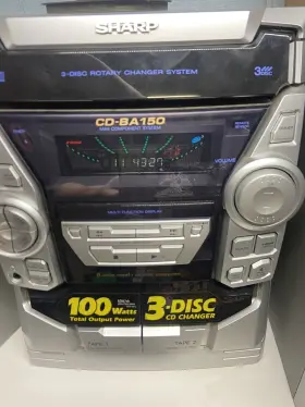 Cd-ba150 Sharp Mini Component System 3-disc Cd Cassette 105w