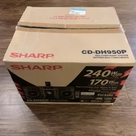 Cd-bh950p Sharp Mini Component Hifi Stereo 240w Cd Cassette Radio Aux Remote