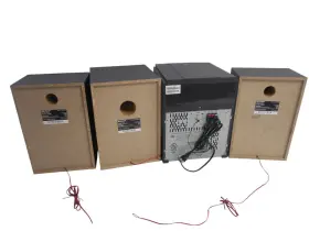 Cd-bhs1050 Sharp 350w 5disc Bluetooth Shelf Speaker Subwoofer Cassette Cd Player Cdbhs1050 #2
