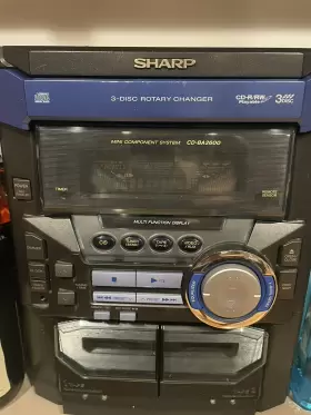 Cd-c2600 Sharp Vintage 3 Disc Cd Changer Dual Cassette -used