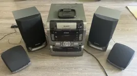 Cd-c2800 Sharp Vintage 1998 Mini Component System With 4 Speakers
