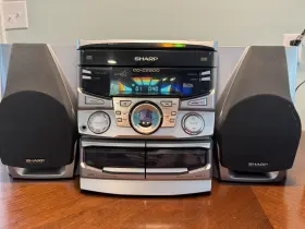 Cd-c2900 Sharp Mini Component System 3-cd 2-tape Stereo With Remote And Manual #3