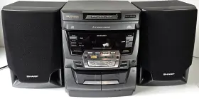Cd-c3700 Sharp 3-disc Cd Dual Cassette Am/fm Stereo With Speakers. For Parts/repair