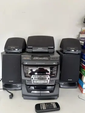Cd-c460 Sharp Mini System 3-cd Changer Dolby Surround Cassette Tuner Stereo