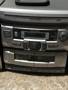 Cd-c600 Sharp Vintage Mini Component Sytem 3 Cd Changer Cassette Player Video #3