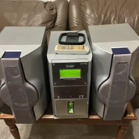 Cp-rw5000 Sharp Cd-ch1000 Audio Tower System Speakers With Remote