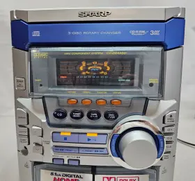 Cd-dd4500 Sharp Component System 3-disc Cd Dual Cassette 230w Stereo Partially Works #3