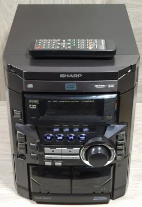 Cd-dvd500 Sharp Dvd Mini Component System 3 Disc/cassette/radio With Remote Tested