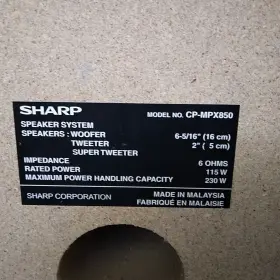 Cd-mpx850 Sharp Component Stereo System-no Remote-cd-radio-cassette-tested Works #3