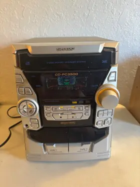 Cd-pc3500 Sharp Mini Component System Cd Cassette Stereo Parts Or Repair Read