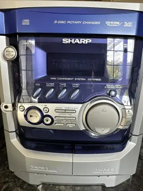 Cd-xp200 Sharp Stereo 3-disc Dual Tape Aux Am/fm With Remote Tested Working #2