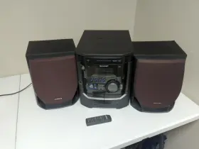 Cd-xp2200 Sharp Stereo 3 Disc Cd Am/fm Dual Cassette-w/speakers Tested Works