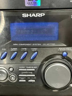 Cd-xp7700 Sharp Mini Component System Equalizer/x-bass Cassette Tape In Black #3