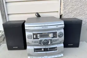 Cd-c6-02 Sharp Cdc602 3-disc Cd Dual Cassette Stereo Player Fm/ Am System Model #