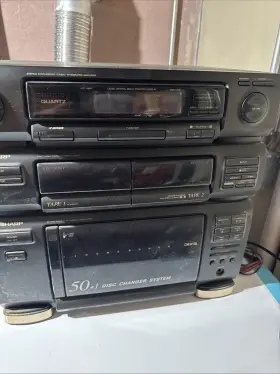 Sc-9650 Sharp Sc9650 Home Stereo System With Speakers. 50-disc Cd Changer. Read