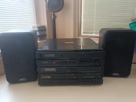 Sg-n50cd Sharp Stereo System Tested Works See Description