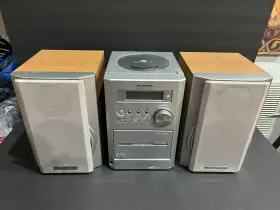 Xl-55h Sharp Xl-55 Micro Component System Cd Cassette Untested Good Cond. Fast Shipping