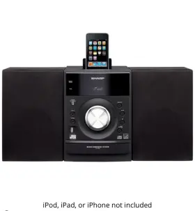 Xl-dh229p Sharp Cd Mp3 Iphone Ipod Micro Component System With Remote Manual New