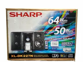 Xl-dk227n Sharp Xl-dk225 Micro Bookshelf Speaker System - Cd Ipod Radio 64 Watts New