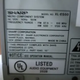 Xl-es50 Sharp Component Stereo System 5 Cd With Sub Remote-parts/repair Bad #2