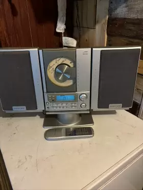 So226 Sharper Image Cd Stereo System With Am/fm Radio Speakers Remote Tested #2