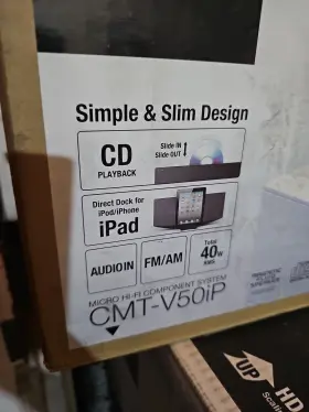 Cmt-v50ip Sony Micro Hi Fi System 40 Watt Audio Digital Amplifier With Cradle #3
