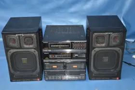 Dxa-250w Sony Vtg 1980s Fh-205w Stereo Cassette Radio Mini Hifi Super Acoustic Turbo