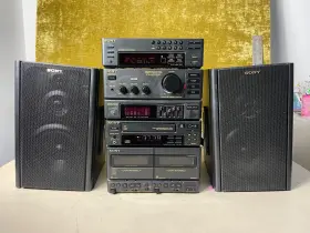 Fh-818r Sony Vtg Combo Mini Stackable Stereo With Speakers