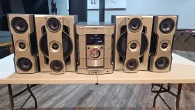 Gx8800 Sony Rare Mhc Stereo With 3 Cd Changer 4 Speakers 470w