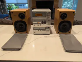 Cmt-cp11 Sony Hcd-cp11 Stereo Bookshelf Hi-fi System Cd Player Cassette Speakers