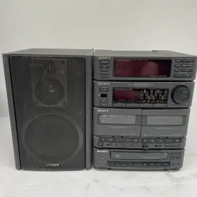Sony Hcd-h7 Compact Shelf Stereo Cassette Cd Vintage Graphic Eq Needs Service