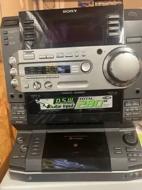 Hcd-lx50 Sony 5cd Changer Cassette Tape Guitar Input Super Woofer Stereo System