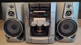 Hcd-m100 Sony Stereo System 51 Cd Changer Dual Cassette Decks Remote - Great