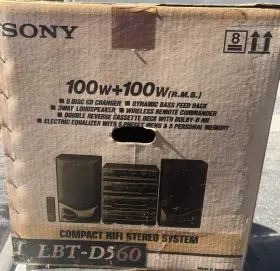 Lbt-560 Sony Nib Sealed Compact Hifi Stereo System 5 Disc Changer Dolby New