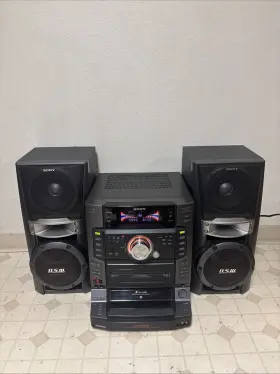 Lbt-xgr6 Sony Hi-fi Stereo With Speakers Very Loud Sound 5 Cd 2 Tape Player Radio
