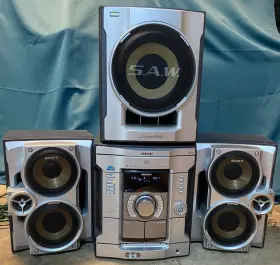 Mhc-gx45 Sony Compact Hi-fi Stereo System Am/fm/cassette/3-cd No Remote Tested
