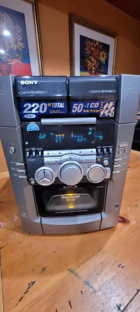 Mhc-m300av Sony Am Fm Stereo 50 Cd Compact Disc Changer And Tape Cassette Player #2
