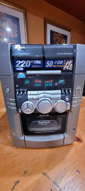 Mhc-m300av Sony Am Fm Stereo 50 Cd Compact Disc Changer And Tape Cassette Player