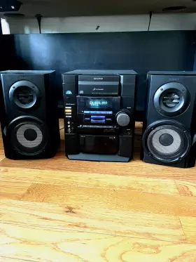 Mhc-rg20 Sony Hcd Hifi System 3 Cd Dual Tape Am/fm Stereo 2 Speakers Works