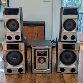 Mhc-gx9900 Sony Mp32 - Mini Hi Fi Component System Tape/cd/mp3 4 Speakers