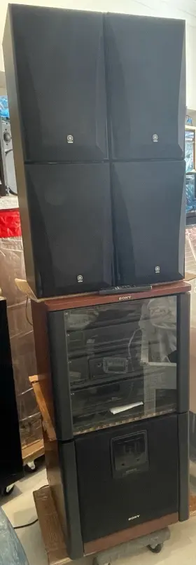 Sa-w411 Sony Ns-6490 Hdc-411 / 4 Yamaha Speakers And Remote Control. Mint Unit