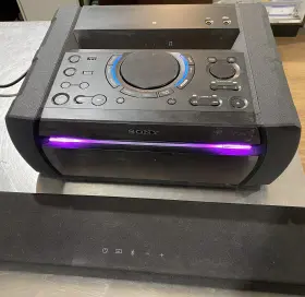 Shakx30 Sony Home Stereo System With Bluetooth Powerful Bass Led Lights Karaoke And More
