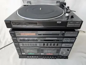 Xo-750w Sony Compact Hi-fi Stereo System With A Fully Automatic Turntable