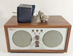 Hs668 Sound Studio Walnut Box Glorious Package Good For Ham Radio Speaker