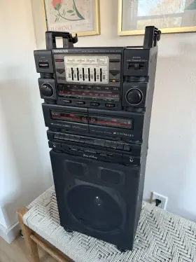 834sak Soundesign Vintage 1990s Sound Design Receiver/dual Cassette Sing Along System Works
