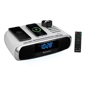 Sb5050 Spectra Merchandising Intl. Studebaker Workstaton Hifi Music System With Bluetooth Fm Radio Cd And White